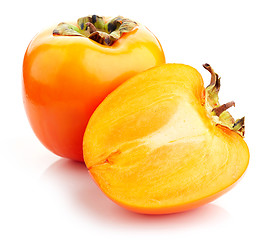 Image showing fresh ripe persimmons