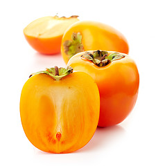 Image showing fresh ripe persimmons
