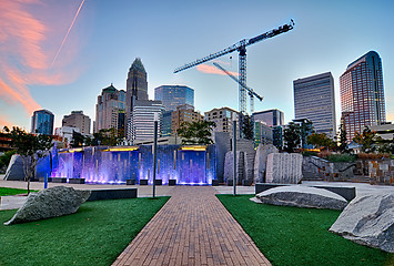 Image showing charlotte north carolina early  morning sunrise