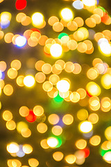 Image showing defocused christmas tree lights in a city background