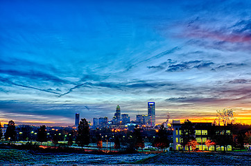 Image showing charlotte north carolina early  morning sunrise