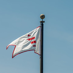 Image showing hilton head harbor town lighthouse flag