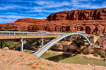 Image showing lpanoramic landscapes of san juan river in utah