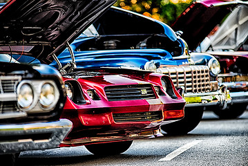 Image showing classic car show in historic old york city south carolina