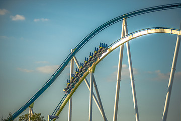 Image showing rollercoaster rides at an amusement park in south carolina