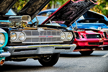 Image showing classic car show in historic old york city south carolina