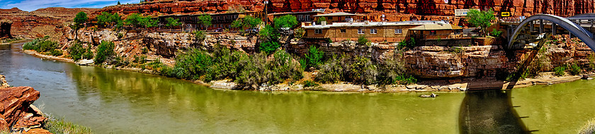 Image showing lpanoramic landscapes of san juan river in utah