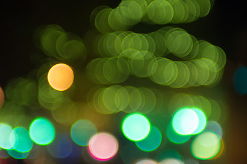 Image showing bokeh lights out of focus in the city