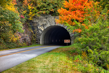 Image showing Tunnel on the Blue Ridge Parkway in North Carolina
