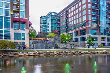 Image showing street scenes around falls park in greenville south carolina