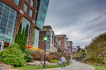 Image showing street scenes around falls park in greenville south carolina