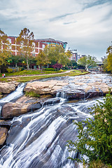 Image showing street scenes around falls park in greenville south carolina