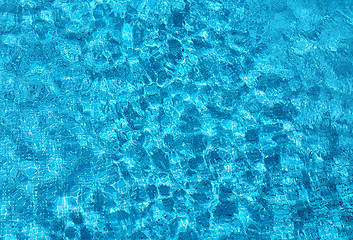 Image showing Blue ripped water in swimming pool