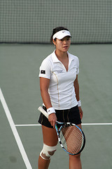 Image showing Li Na on court at the Qatar Open, Doha, 2008