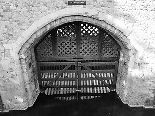 Image showing Black and white Tower of London