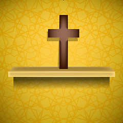 Image showing Wood Cross. Symbol of Religion