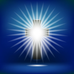 Image showing Shining Cross Isolated 