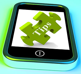 Image showing Tips Smartphone Means Online Hints And Suggestions