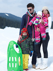 Image showing winter family