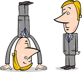 Image showing businessman upside down
