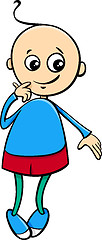 Image showing cute little boy cartoon