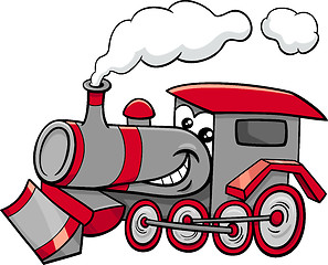 Image showing steam engine cartoon character