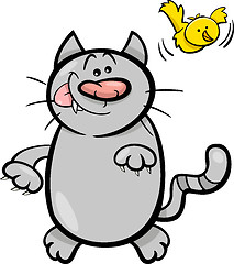 Image showing cat and canary cartoon