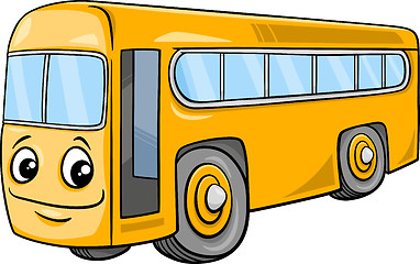 Image showing bus character cartoon illustration