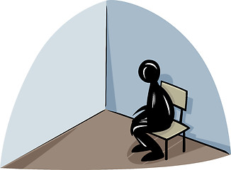 Image showing lonely man illustration