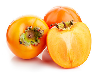 Image showing fresh ripe persimmons