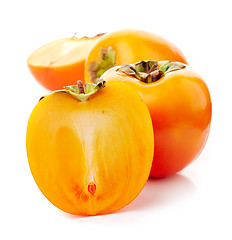Image showing fresh ripe persimmons