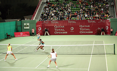 Image showing Qatar Open doubles match