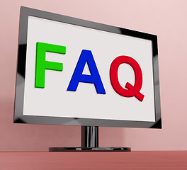 Image showing Faq On Monitor Shows Frequently Asked Questions Online