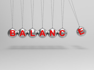 Image showing Balance Spheres Shows Balanced life