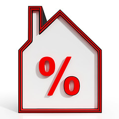 Image showing House And Percent Sign Displaying Investment Or Discount