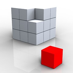 Image showing Different Block Shows Standing Out