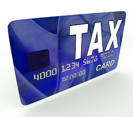 Image showing Tax On Credit Debit Card Shows Taxes Return IRS