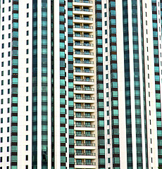 Image showing thailand reflex of some gray palace in a window terrace  