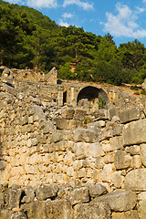 Image showing  ruins stone and  in  antalya    turkey    old  temple