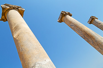 Image showing column in and theatre  turkey asia sky  the ruins