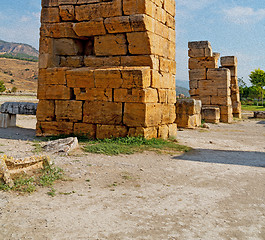 Image showing and the roman temple history pamukkale    old construction in as