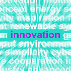 Image showing Innovation Word Shows Originality Creating And Improving