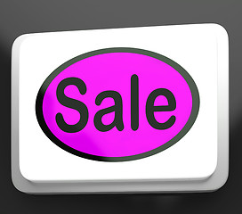 Image showing Sales Button Shows Promotions And Deals