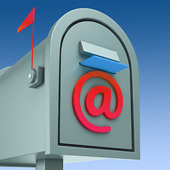 Image showing E-mail Postbox Shows Sending And Receiving Mail