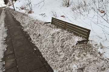 Image showing bench under the snow
