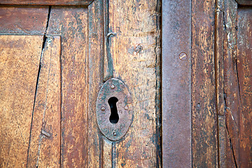 Image showing   door    in italy     traditional  texture nail