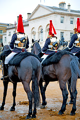 Image showing in london horse and cavalry for     queen