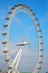 Image showing london eye in the  sky and white clouds