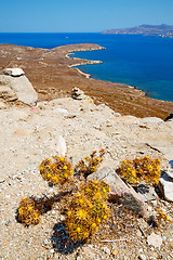 Image showing sea in delos   old ruin site