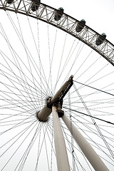 Image showing london eye in  white clouds